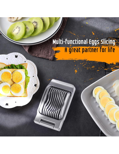 Cortador de Huevos Yuzxaun de Acero Inoxidable 8.89 cm