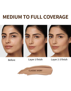 Base de Maquillaje Mate FV 30 ml Marfil Clásico a Prueba de Agua 2