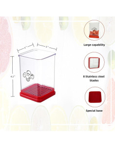 Cortador de Frutas y Huevos JiuKoSpaces Acero Inoxidable 2