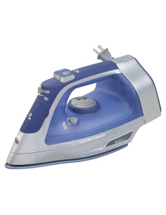 Plancha de Vapor Hamilton Beach 1500W Azul con Vaporizador Vertical