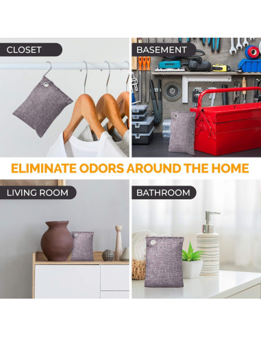 10 Bolsas Absorbentes de Olores Carbón Activado Vergali