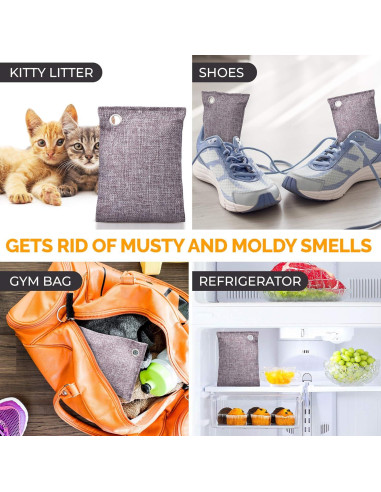 10 Bolsas Absorbentes de Olores Carbón Activado Vergali