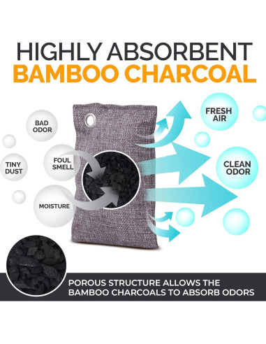 10 Bolsas Absorbentes de Olores Carbón Activado Vergali