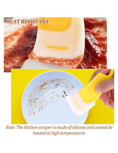 4 Piezas Espátula de Silicona JJUNW para Cocina 13x5cm