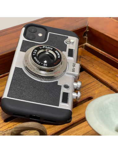 Funda de Teléfono Mscomft para iPhone 11/12 Pro Max - Diseño Cámara Vintage 3D