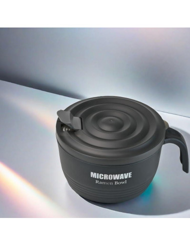 Tazón de Ramen Grande Layron 1,27 L Microondas Negro