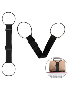 Paquete de 2 correas de equipaje DraCra elásticas 26-40 cm