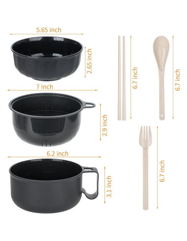 Tazón de Ramen Grande Ronanemon 1,13 L Microondas