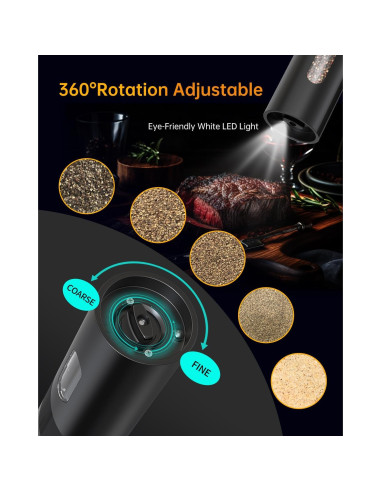 Molinillos Eléctricos de Sal y Pimienta CIRCLE JOY 110ml