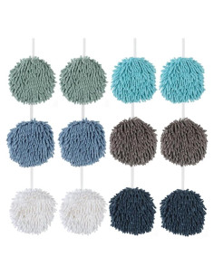 Juego de 12 Toallas de Mano Homaisson Chenille Absorbentes
