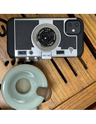 Funda de Teléfono Mscomft para iPhone 11/12 Pro Max - Diseño Cámara Vintage 3D