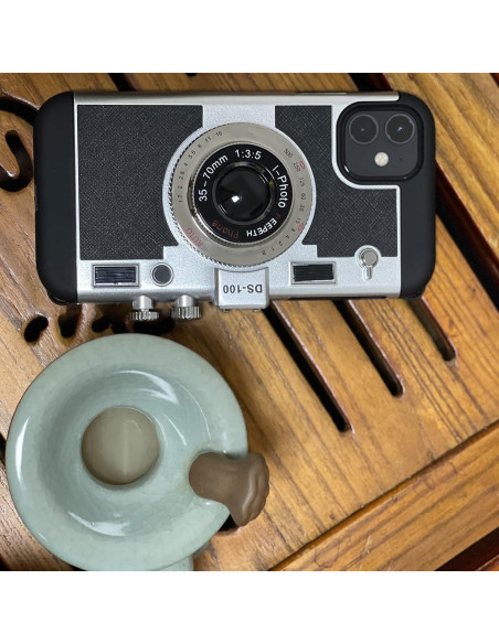 Funda de Teléfono Mscomft para iPhone 11/12 Pro Max - Diseño Cámara Vintage 3D