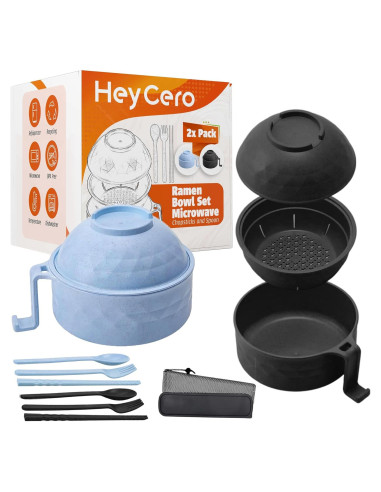 Juego de tazones para ramen HeyCero 1,18L apto microondas