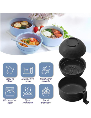 Juego de tazones para ramen HeyCero 1,18L apto microondas