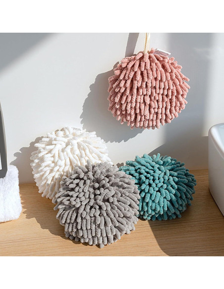 Toallas de Mano Chenille TUICARE 4 Pcs Secado Rápido