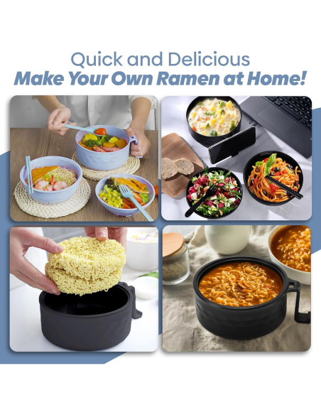 Juego de tazones para ramen HeyCero 1,18L apto microondas