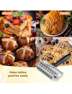 Cortador de Rodillo de Lattice WarmHut - Acero Inoxidable 20.8x14.4 cm 2