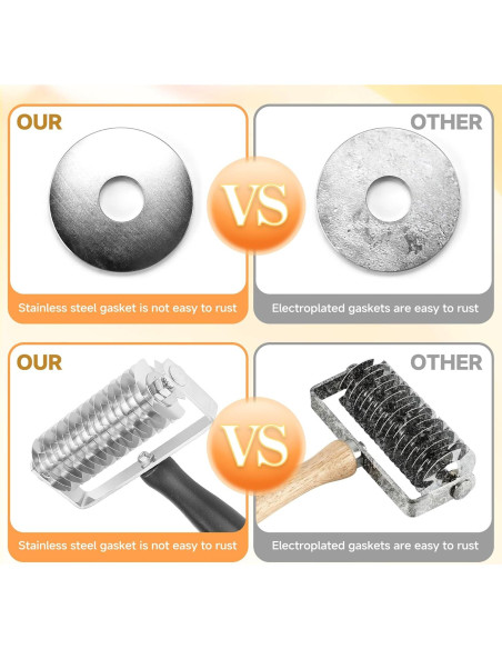 Cortador de Rodillo de Lattice WarmHut - Acero Inoxidable 20.8x14.4 cm