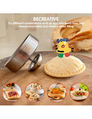 Cortador y Sellador de Sándwiches Doiaz Acero Inoxidable 9 cm