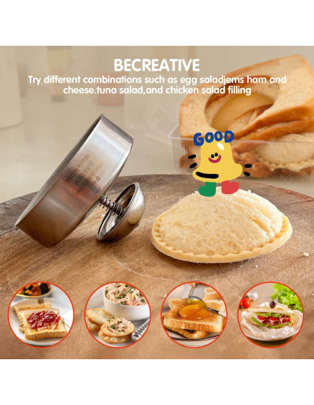 Cortador y Sellador de Sándwiches Doiaz Acero Inoxidable 9 cm