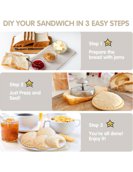 Cortador y Sellador de Sándwiches Doiaz Acero Inoxidable 9 cm