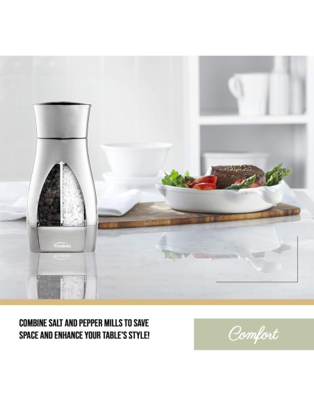 Molino Manual 2-en-1 Trudeau Acero Inoxidable 19 cm