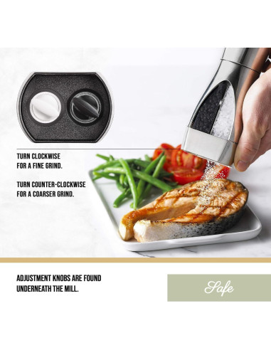Molino Manual 2-en-1 Trudeau Acero Inoxidable 19 cm
