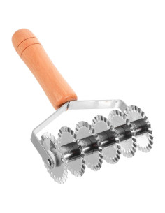 Cortador de Masa UPKOCH de Acero Inoxidable con Mango de Madera