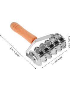 Cortador de Masa UPKOCH de Acero Inoxidable con Mango de Madera 2