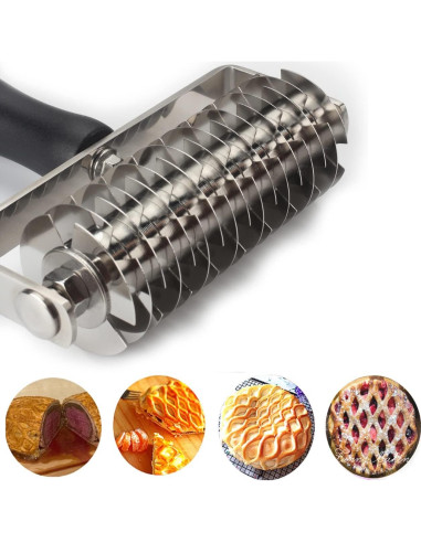 Cortador de Masa con Rodillo Rejilla EVNSIX Acero Inoxidable