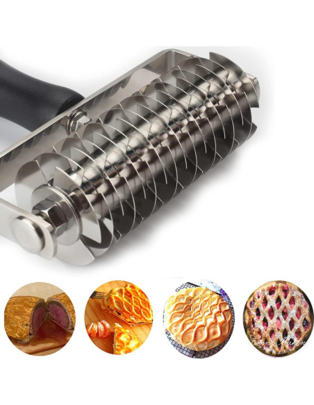 Cortador de Masa con Rodillo Rejilla EVNSIX Acero Inoxidable