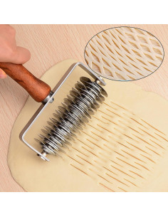 Cortador de Masa de Rejilla Aonagi - Acero Inoxidable y Madera 2