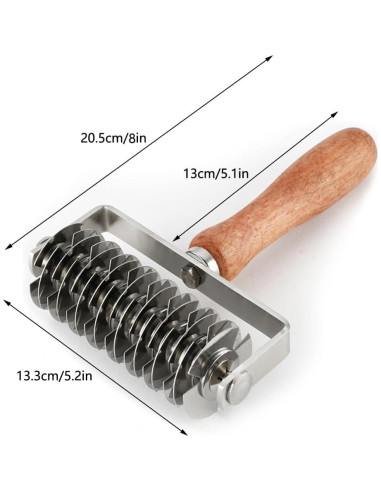 Cortador de masa de rejilla EVNSIX de acero inoxidable 21cm