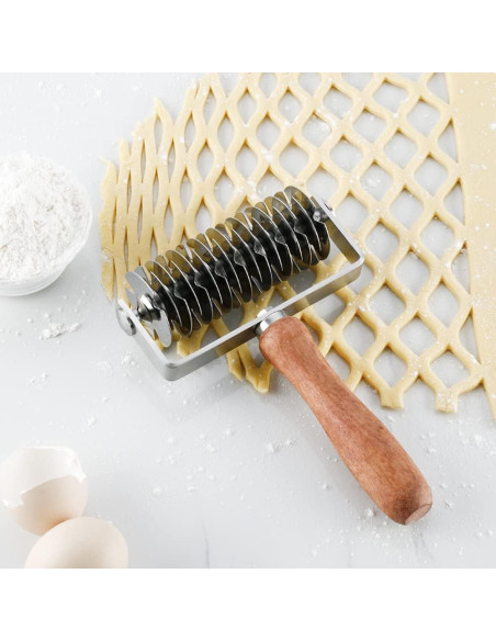 Cortador de masa de rejilla EVNSIX de acero inoxidable 21cm Cortador de masa de rejilla EVNSIX de acero inoxidable 21cm