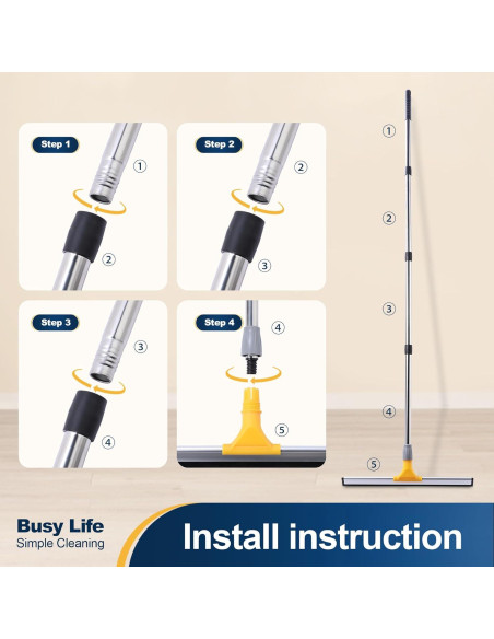 Limpiador de Suelos Yocada 44.96 cm con Mango Ajustable 156.67 cm