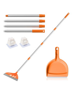 Escoba Mágica de Aire BURFERLY con Recogedor Naranja