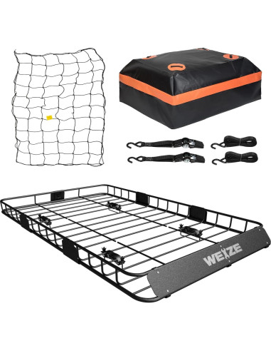 Portaequipajes de Techo WEIZE 54" con Bolsa y Red