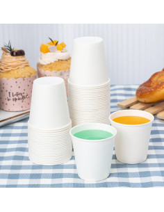 Vasos de Papel Desechables RACETOP 100 unidades 3 oz 2