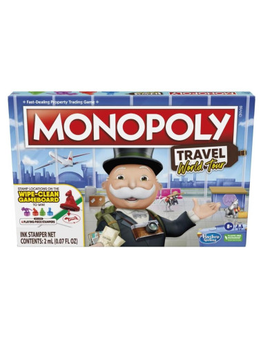 Monopoly Viaje Tour Mundial Hasbro - Juego de Mesa Familiar 8+