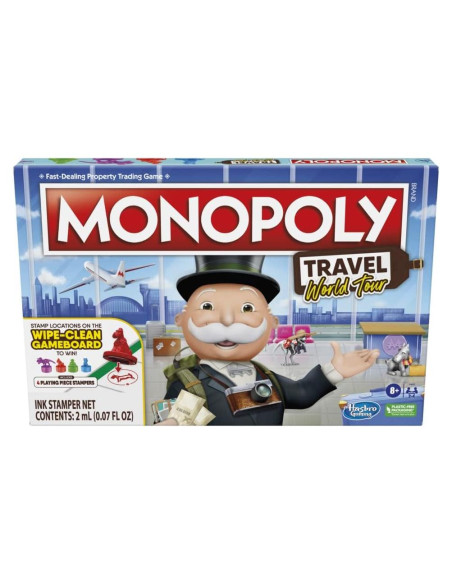 Monopoly Viaje Tour Mundial Hasbro - Juego de Mesa Familiar 8+ Monopoly Viaje Tour Mundial Hasbro - Juego de Mesa Familiar 8+