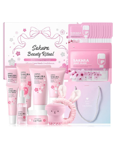 Juego de Cuidado de Piel Sakura MrCuvaryas 30 Piezas