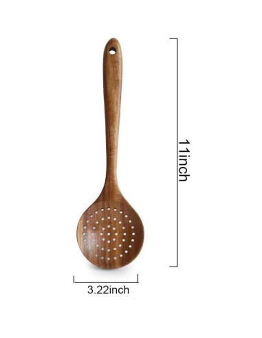 Cuchara de Inmersión de Madera de Teak DDJSJ 28 cm