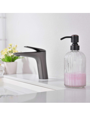 Dispensador de Jabón Líquido Leetcp 2 Paquetes Vidrio 480ml