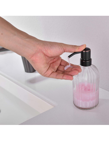 Dispensador de Jabón Líquido Leetcp 2 Paquetes Vidrio 480ml