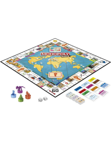 Monopoly Viaje Tour Mundial Hasbro - Juego de Mesa Familiar 8+ Monopoly Viaje Tour Mundial Hasbro - Juego de Mesa Familiar 8+