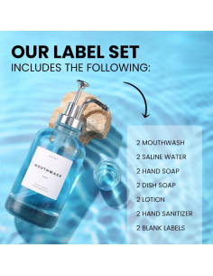 Juego de dispensadores de jabón Molimoli vidrio 500ml plata 2