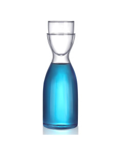 Juego de jarra y vaso de vidrio CHENGU 600 ml transparente
