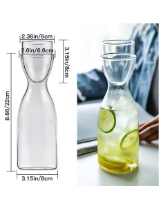 Juego de jarra y vaso DOERDO DD 600ml vidrio transparente 2