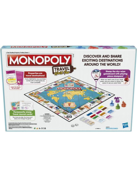 Monopoly Viaje Tour Mundial Hasbro - Juego de Mesa Familiar 8+ Monopoly Viaje Tour Mundial Hasbro - Juego de Mesa Familiar 8+