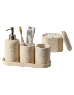 Juego de Accesorios de Baño 5 Piezas Haocoott Resina